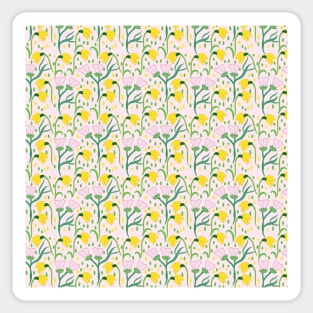 Beautiful Floral Natural Botanical Textile Seamless Pattern Design Sticker